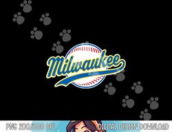 milwaukee tee vintage baseball throwback retro design png, sublimation copy