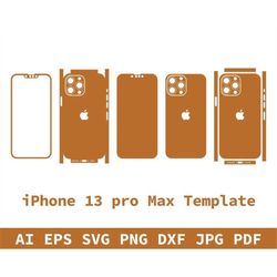 customize iphone 13 pro max - dxf, svg, eps, ai, pdf, apple silhouette, cricut formats, perfect for vinyl wrapping, came