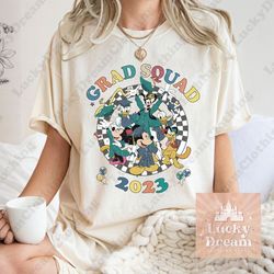 disney grad squad 2023 shirt, graduate from the tassel to the castle shirt, mickey and friends shirt, disney graduation