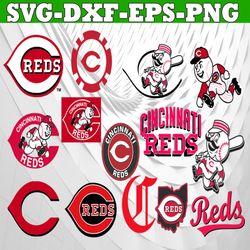 bundle 14 files cincinnati reds baseball team svg, cincinnati reds svg,mlb team  svg, mlb svg, png, dxf, eps, jpg, insta