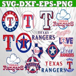 bundle 16 files texas rangers baseball team svg, texas rangers svg, mlb team  svg, mlb svg, png, dxf, eps, jpg, instant