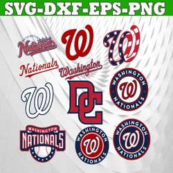 bundle 12 files washington nationals baseball team svg, washington nationals svg, mlb team  svg, mlb svg, png, dxf, eps,