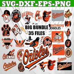 bundle 35 files baltimore orioles baseball team svg, baltimore orioles svg, mlb team  svg, mlb svg, png, dxf, eps, jpg,
