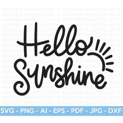Hello Sunshine SVG, Heart, Summer, Sun svg, Summer Svg, Spring svg, Hello svg, Easter Svg, Sunshine Svg, Cut File for Cr
