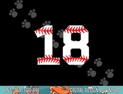 number 18 eighteen baseball  lucky favorite jersey number png, sublimation