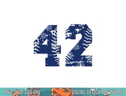 number 42 baseball jersey navy blue vintage lucky number png, sublimation