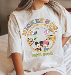 mickey & co est1928 shirt, mickey minnie sweatshirt, mickey and friends, disneyland, wdw, magic kingdom shirt,vintage di