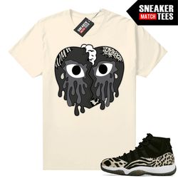 animal 11s sneaker match tees sail 'crying heart'