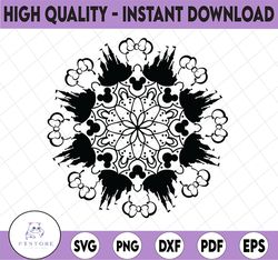 disney mandala svg, zentangle svg, mandala svg, funny svg, mickey mouse svg, disney svg, minnie mouse svg, disney cut fi