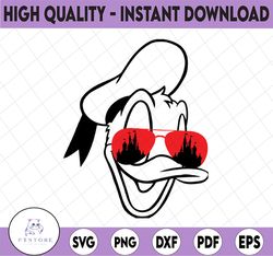 donald with sunglasses,donald duck movie svg, disney world svg, walt disney quotes svg, dxf,png, clipart, cricut, quotes
