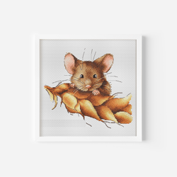 mouse cross stitch pattern pdf, mice cross stitch, corn cross stitch, animal cross stitch, instant download, grain