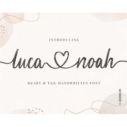 script font, font with hearts, font with tails, heart font, handwritten brush font, cursive font, wedding font, cricut f