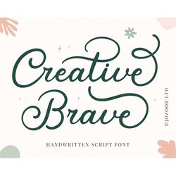 creative brave font, handwritten, font with tails,flourish wedding font, cursive font, font for cricut - sentinentwalker