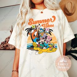 vintage disney summer vibes 2023 tshirt, disney vacation 2023 shirt, disney family summer shirt, summer vibes disney shi