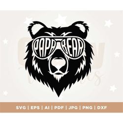 papa bear face svg files, papa bear svg, bear svg, papa svg, files for cricut, silhouette, svg for shirts, cricut, cut f