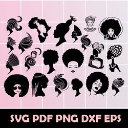 afro woman svg, afro woman clipart, afro woman digital clipart, afro woman png, afro woman eps, afro woman dxf, afro svg