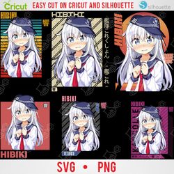 kancolle , hibiki | anime bundle svg digital download | japanese svg |anime silhouette svg |anime character | kawaii svg