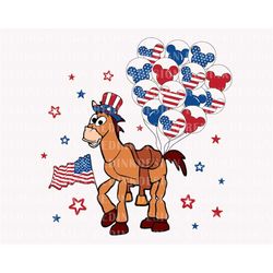 happy 4th of july svg, cowboy horse svg, july 4th svg, mouse balloon svg, fourth of july svg, american flag svg, indepen