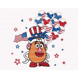 happy 4th of july svg, potato svg, july 4th svg, mouse balloon svg, fourth of july svg, 1776 svg, american flag svg, ind