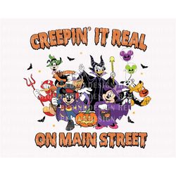 creepin' it real on the main street png, halloween mouse and friends png, retro halloween png, spooky season png, hallow
