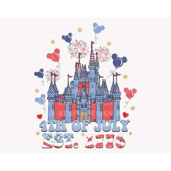 retro 4th of july est 1776 svg, magical castle svg, july 4th svg, fourth of july svg, american flag svg, patriotic svg,