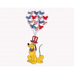 fourth of july png, america flag balloon png, july 4th png, american flag png, freedom png, independence day png, dog su