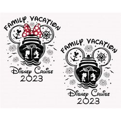 family vacation 2023 svg, cruise trip svg, cruise ship svg, mouse head svg, magical kingdom svg, vacay mode svg, family