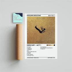 imagine dragons - mercury act1 album cover poster,  poster print, wall art, music gifts, home decor, music album cover p