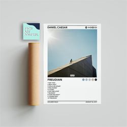 daniel caesar - freudian album poster |  poster print, wall art, music gifts, home decor, music album cover poster print