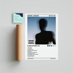 daniel caesar - case study 01 album poster |  poster print, wall art, music gifts, home decor, music album cover poster