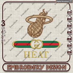 nba miami heat gucci embroidery design, nba embroidery files, nba heat embroidery, machine embroider