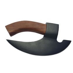 Hand Made Carbon Steel Steel Viking Pizza Cutter undefined Leather Sheath Included, Beautiful undefined Pizza Cutter Pizza Slicer.