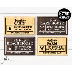 beach, lake cabin, farm signs cut file, laser cut file, instant download, svg/pdf/dxf