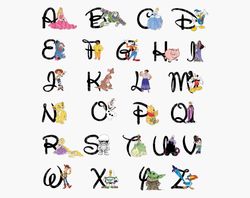 alphabet letters png, princess png, family trip png, vacay m