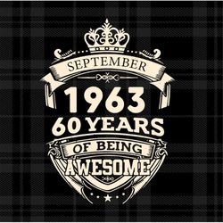 september 1963 60 years of being awesome svg