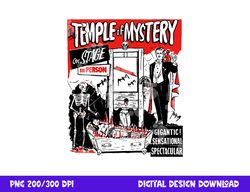 classic halloween temple of mystery vintage horror show  png,sublimation copy