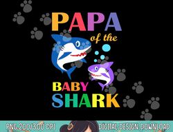 papa of the baby birthday shark papa shark christmas day  png, sublimation