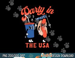 party in the usa shirt hot dog kids funny fourth of july  png, sublimation copy