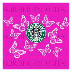 butterfly svg starbucks cup, full butterfly starbucks presized wrap svg, starbucks cup svg, starbucks svg files