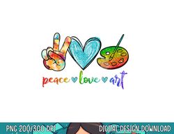 peace love art painting palette cute art teacher gifts  png, sublimation copy