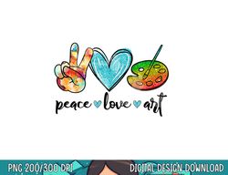 peace love art painting palette funny art teacher gifts  png, sublimation copy