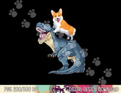 corgi riding dinosaur t rex dog funny corgi space kids boys  png, sublimation copy