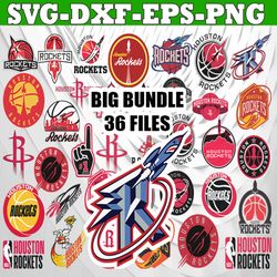 bundle 37  files houston rockets baseball team svg, houston rockets svg, nba teams svg, nba svg, png, dxf, eps, instant