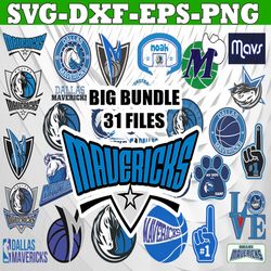 bundle 31 files dallas mavericks basketball team svg, dallas maverick svg, nba teams svg, nba svg, png, dxf, eps, instan