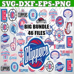 bundle 46 files los angeles clippers basketball team svg, los angeles clippers svg, nba teams svg, nba svg, png, dxf, ep