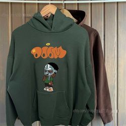vintage mf doom brown hoodie
