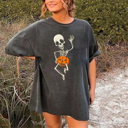 retro women skeleton halloween shirt, skeleton halloween sweater, vintage halloween sweatshirt, fall sweatshirt, skeleto
