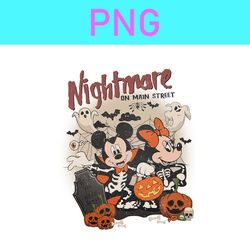 nightmare on main street png, halloween mouse and friends png