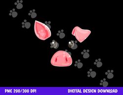 cute pig face halloween costume pig family matching png, sublimation copy