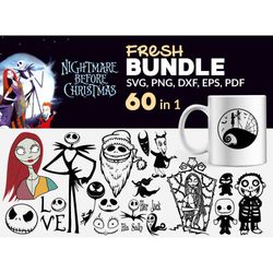 the nightmare before christmas bingo, 50 printable bingo cards,digital download /